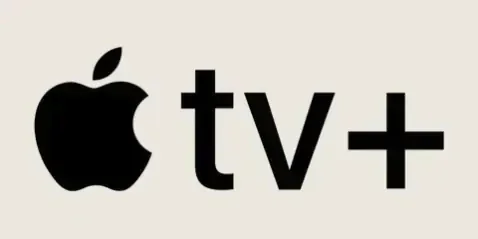 Apple TV+ logo on a pale tile