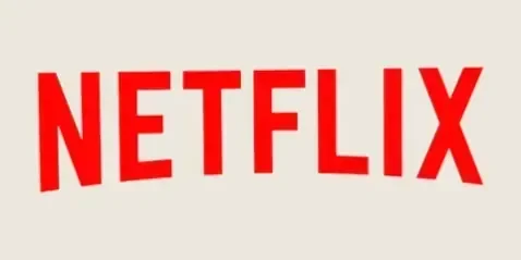 Netflix logo on a pale tile
